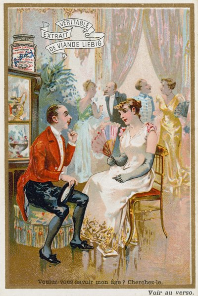 Man asking a woman if she would like to know how old he is by European School